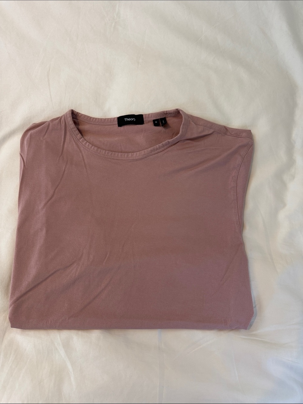 Theory Dusty Rose Crewneck Short Sleeve Tee